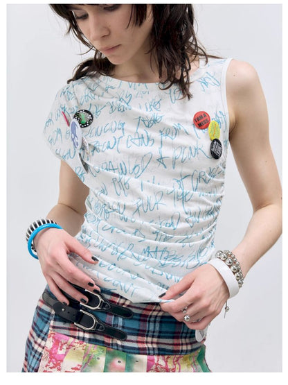 Graffiti hand-painted badge brooch pin【s0000012416】