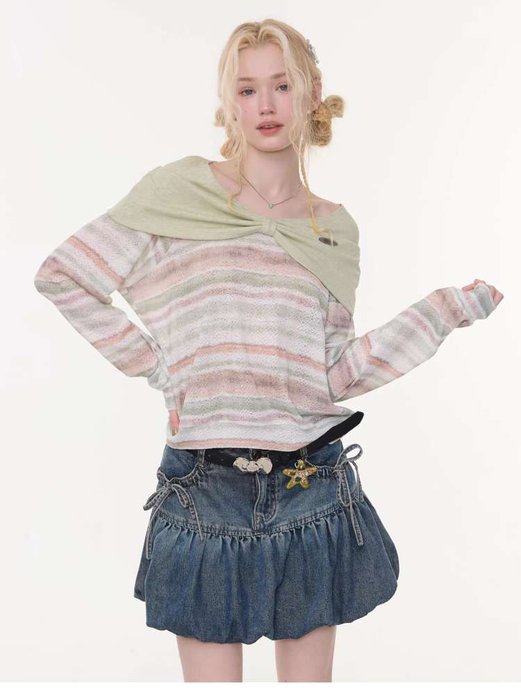 Spring Mist Butterfly Knit Top【s0000015428】