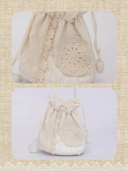 Crochet Patchwork Drawstring Bag【s0000016506】