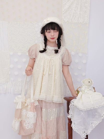 Bow Hook Flower Lace Suspenders【s0000016503】