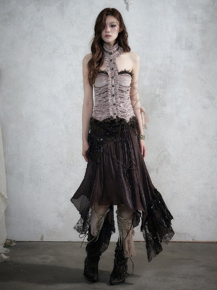 Dreamy Heiress Lace Chiffon Dress【s0000017984】