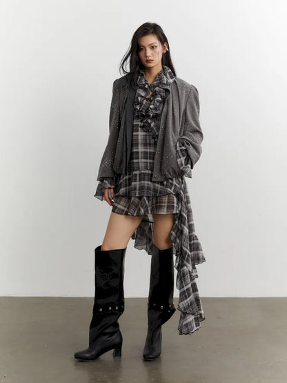 Diamond Pleated Short Jacket【s0000014035】