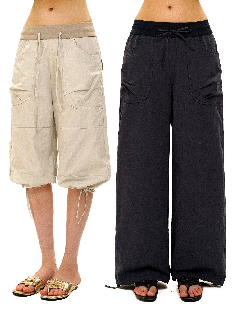 Threaded Waist Drawstring Pants【s0000017438】