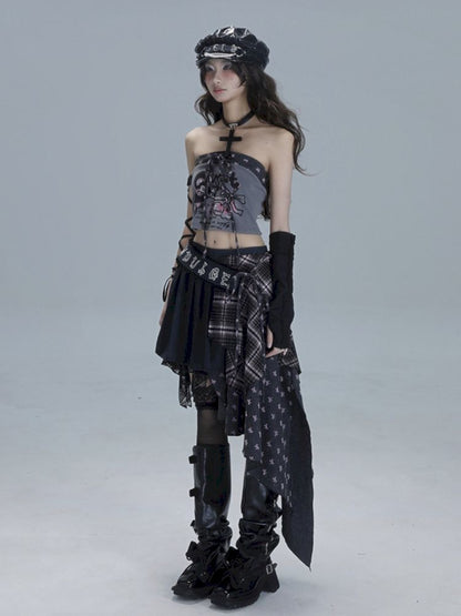 Irregular embroidery half-body skirt【s0000013484】