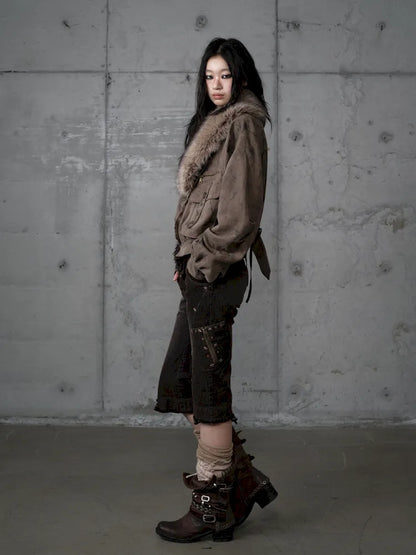 Slim-Fit Flattering Cropped Denim Shorts【s0000013954】