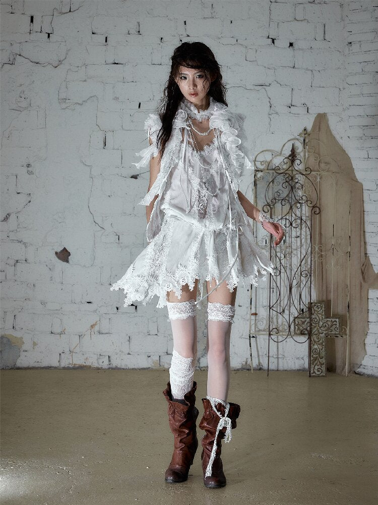 Romantic Velvet Drawstring Slip Dress【s0000016982】