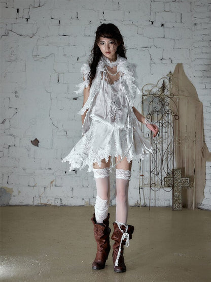 Romantic Velvet Drawstring Slip Dress【s0000016982】