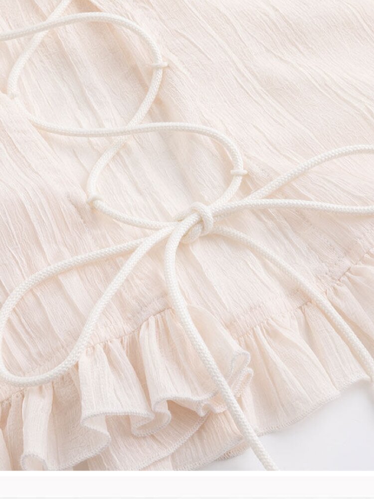 Gothic Pleated Ruffled Slim Shirt【s0000015450】