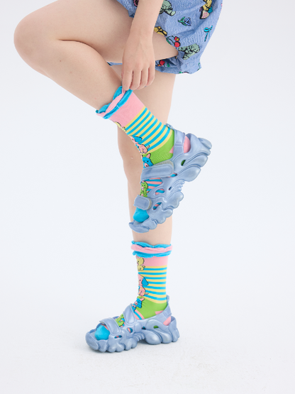 Striped Animal Pattern Knit Socks【s0000017702】