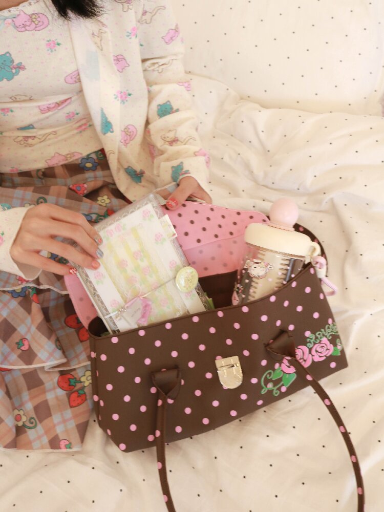 Polka Dot Frosted Jelly Tote Bag【s0000017505】