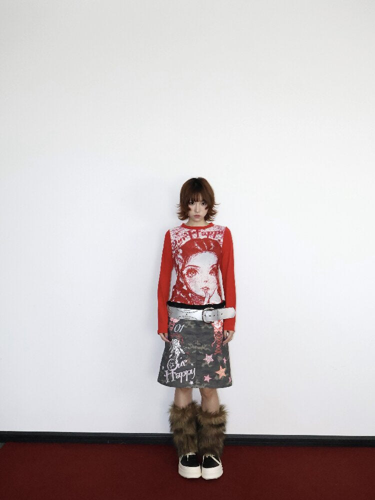 Retro Velvet Lace Elastic Top【s0000018667】