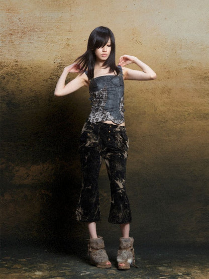 Patchwork Corset Camisole Top【s0000011812】