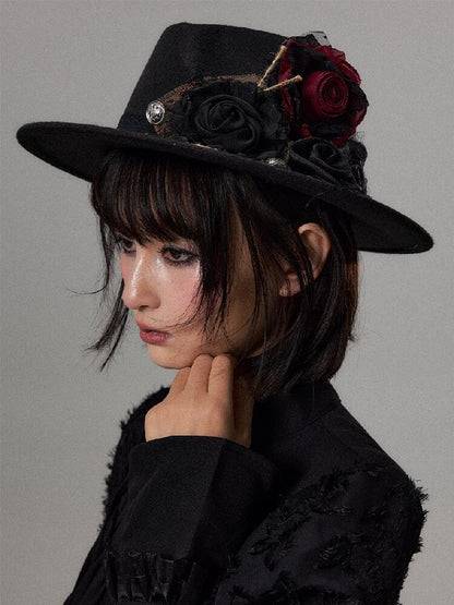 Dark Palace Vintage Lace Top Hat【s0000018490】