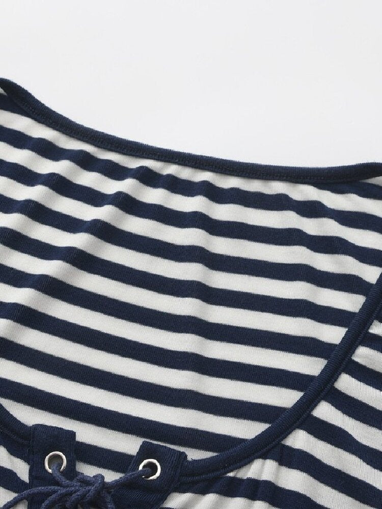 Striped Drawstring Base Layer Set【s0000019259】