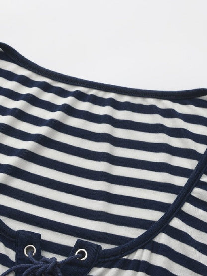 Striped Drawstring Base Layer Set【s0000019259】