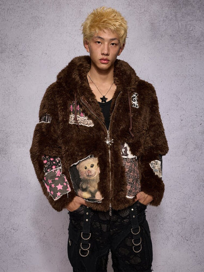 Rabbit Patch Fur Jacket【s0000019136】