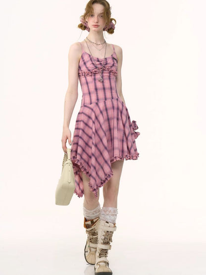 Irregular Hem Halter Dress【s0000012223】