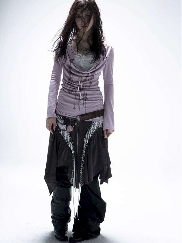 Printed Bottom Tie Top【s0000011274】