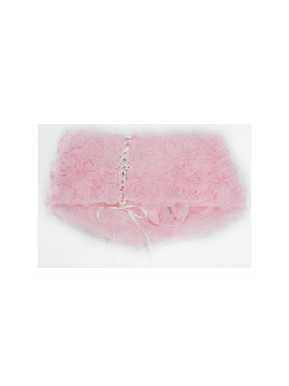 Floral Chiffon Rose Glove Set【s0000017137】