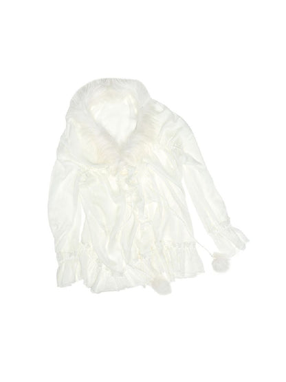 Chiffon Spell Wool Striped Shirt【s0000011573】