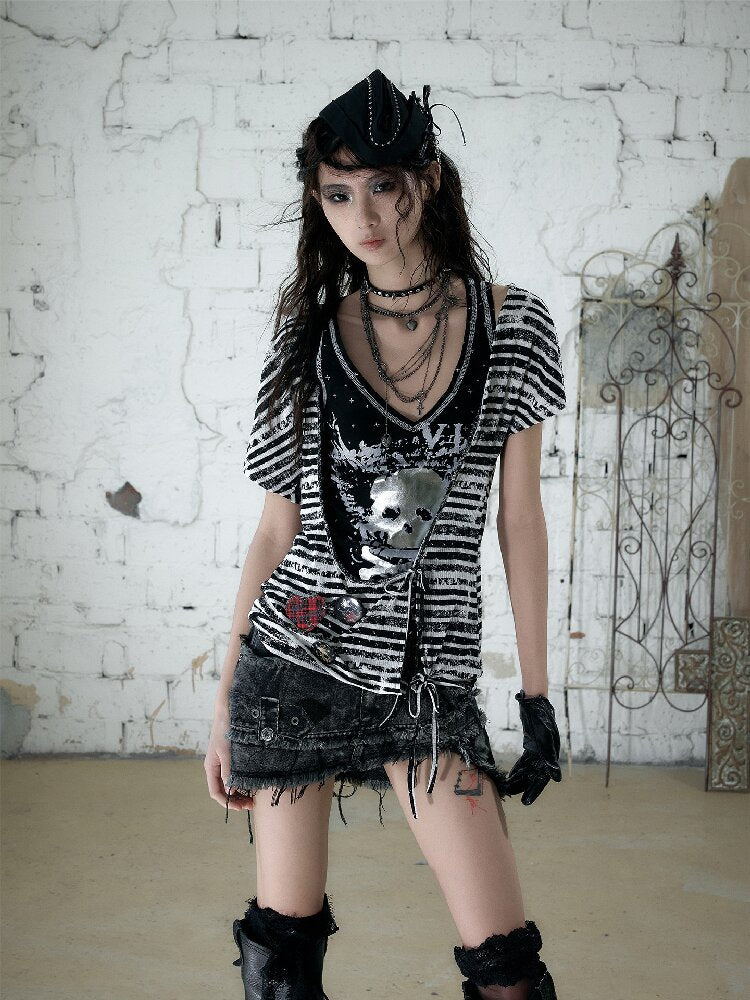 Vintage Punk Y2k Two-Piece T-Shirt【s0000017241】