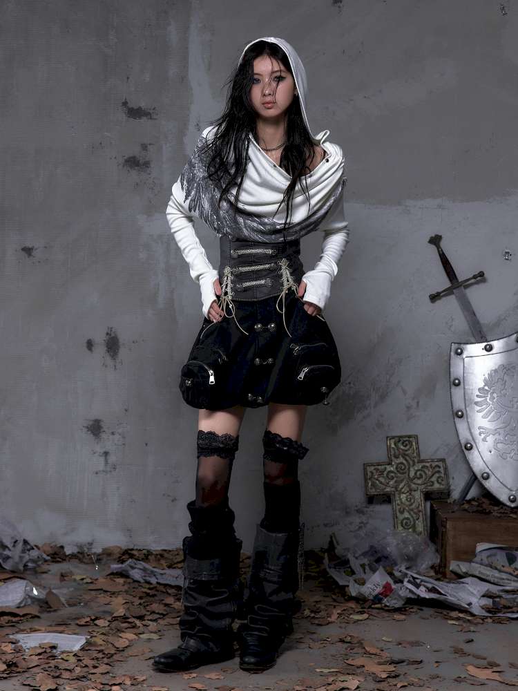 Workwear Flower Bud Skirt【s0000014463】