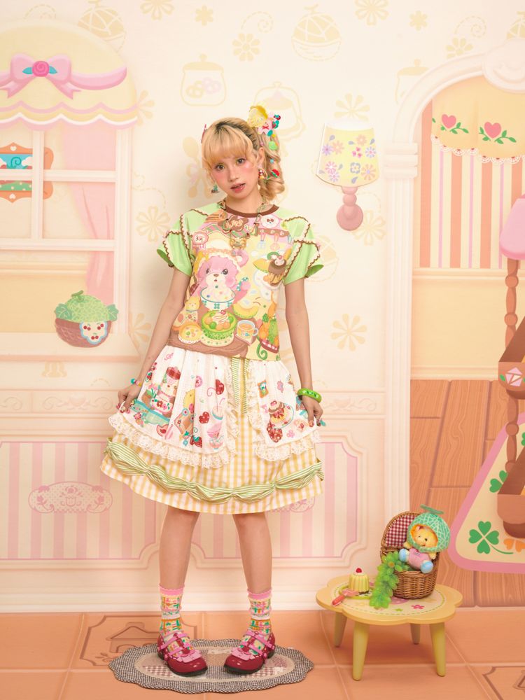 Patchwork Color Collision Neck T-Shirt【s0000013347】