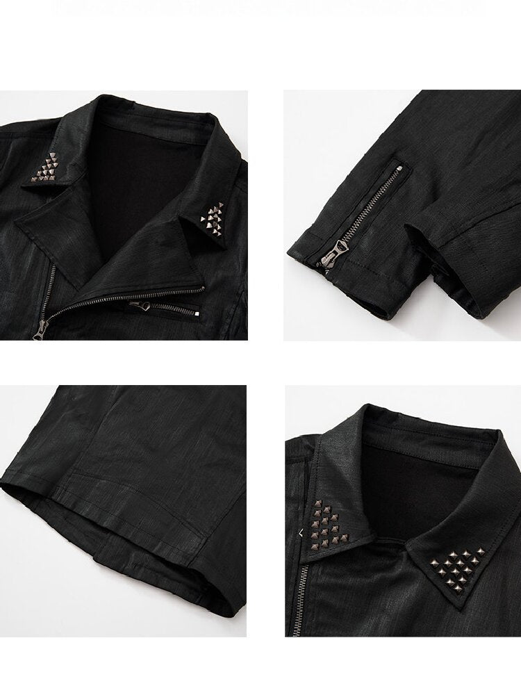 Handmade Waxed Punk Jacket【s0000019008】