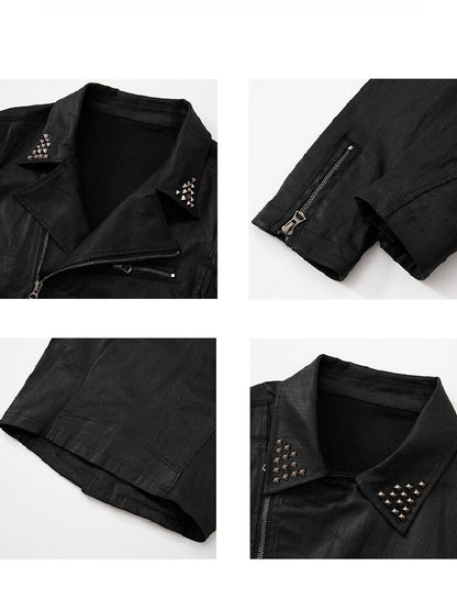 Handmade Waxed Punk Jacket【s0000019008】