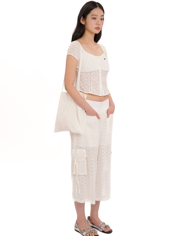 Cotton Jacquard Textured Cool Pants【s0000013459】