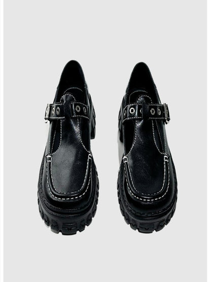 Platform Muffin Belt Buckle Shoes【s0000015706】