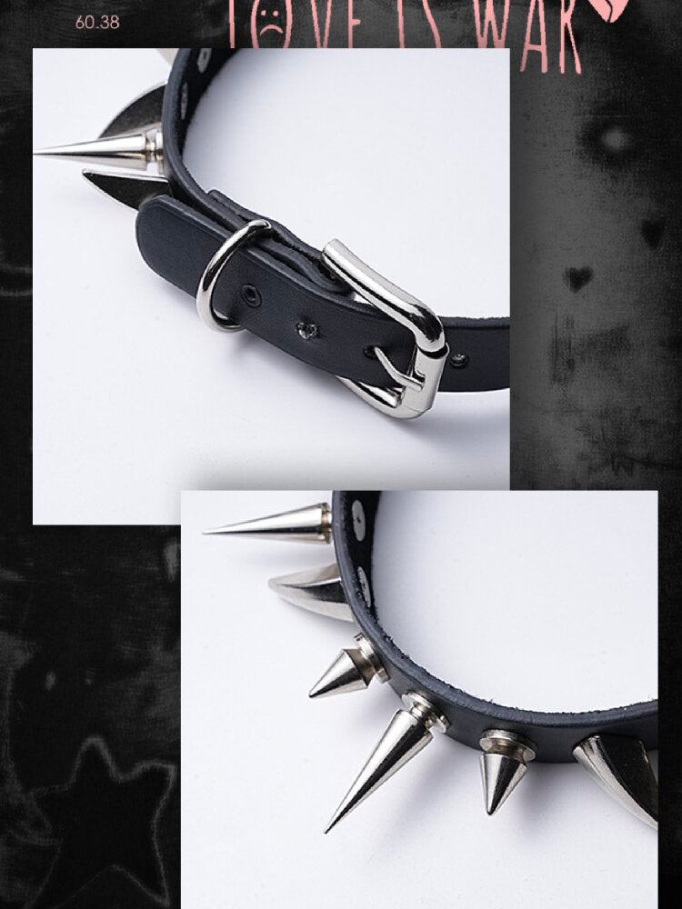 Rivet Collar Y2K Gothic Punk Collar【s0000018968】