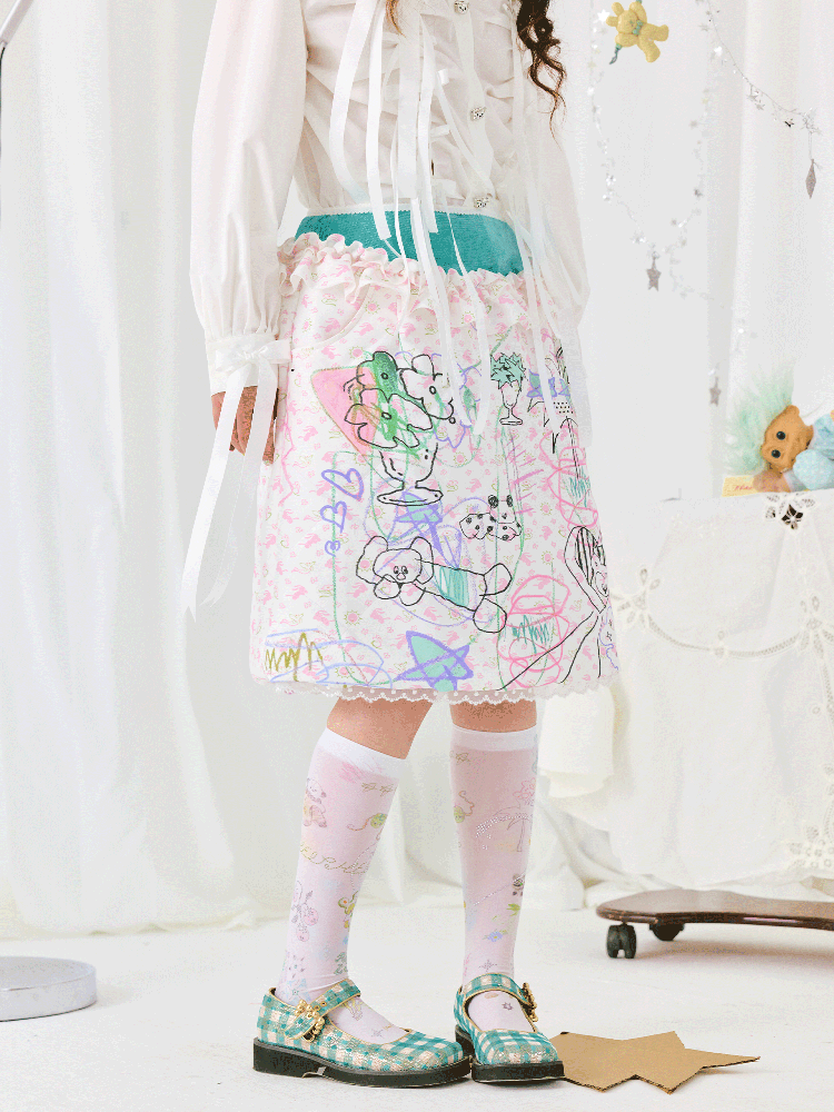 Patchwork Double Color Half-body Skirt【s0000011941】