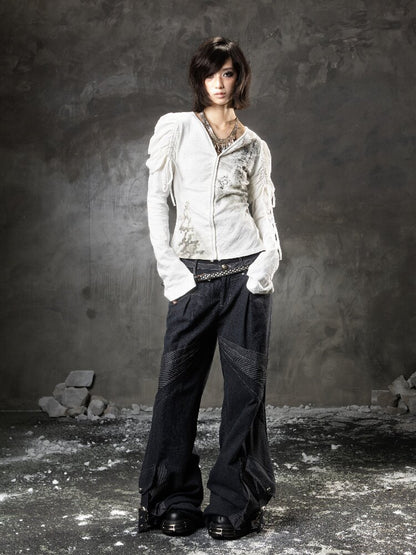 Loose Wide-Leg Jeans【s0000015958】