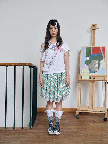 Umbrella Print Drop Pendant Top【s0000018713】
