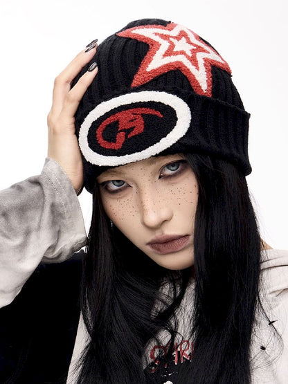 자수 따뜻한 니트 모자 [S0000011360]