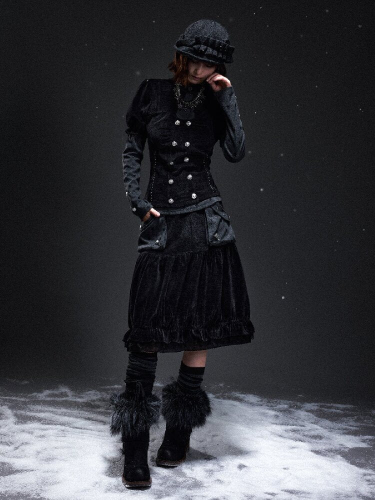 Vintage Light Corduroy A-Line Skirt【s0000019292】