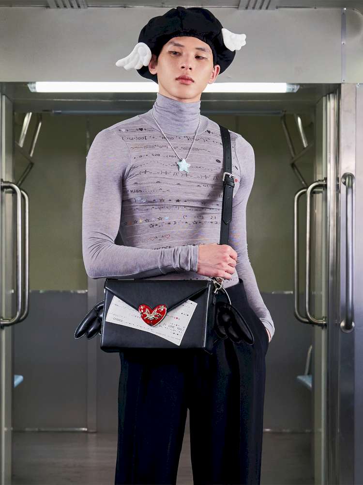 Wool Blend Emoji Stripe Turtleneck【s0000014648】