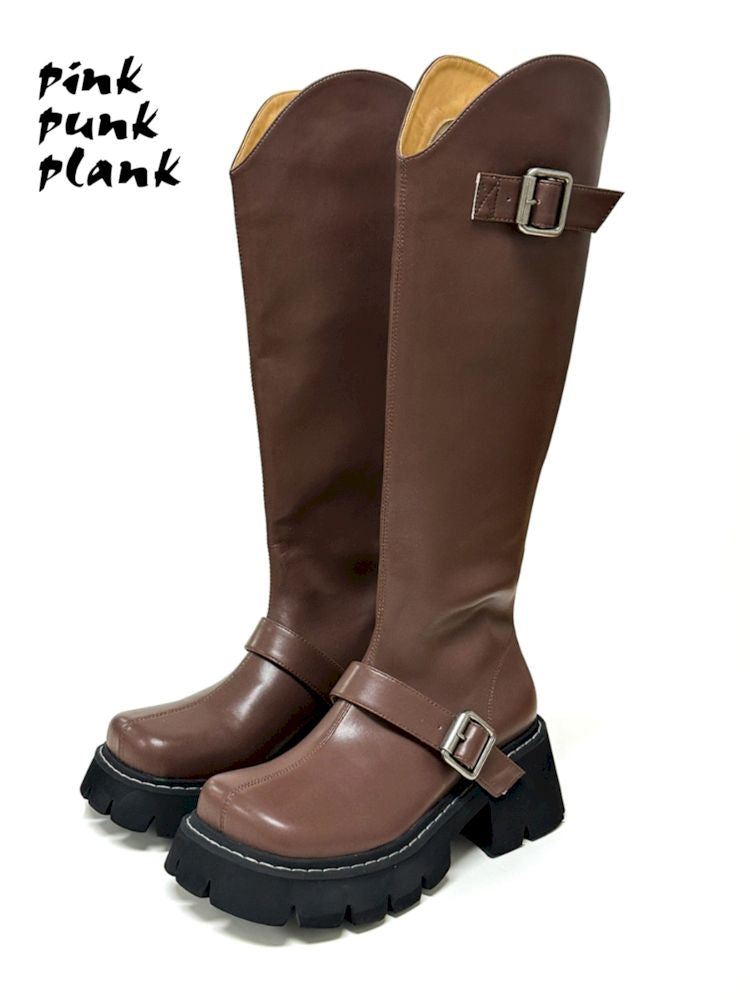 Thick Sole Big Head Western Boots【s0000006649】