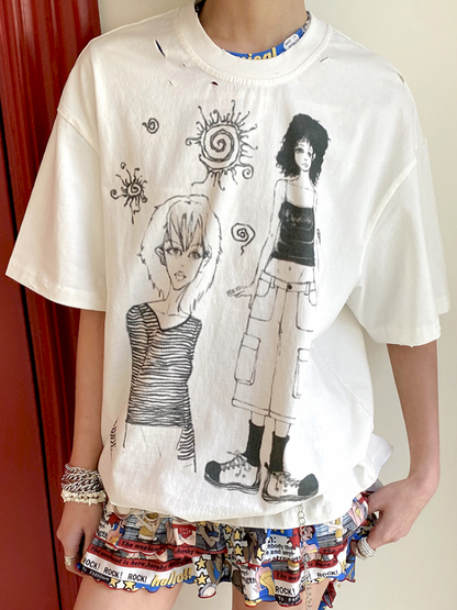 Printed Short Sleeve T-Shirt【s0000012426】