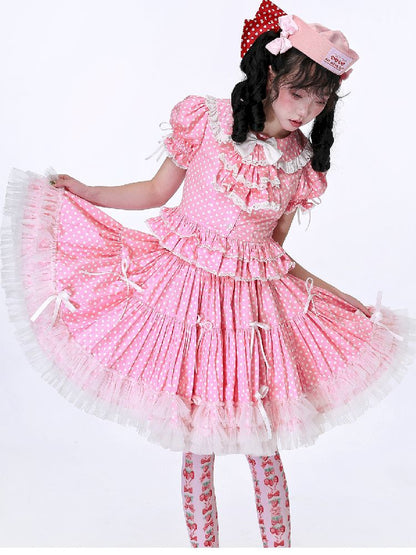 Polka Dot Halter Dress【s0000012185】