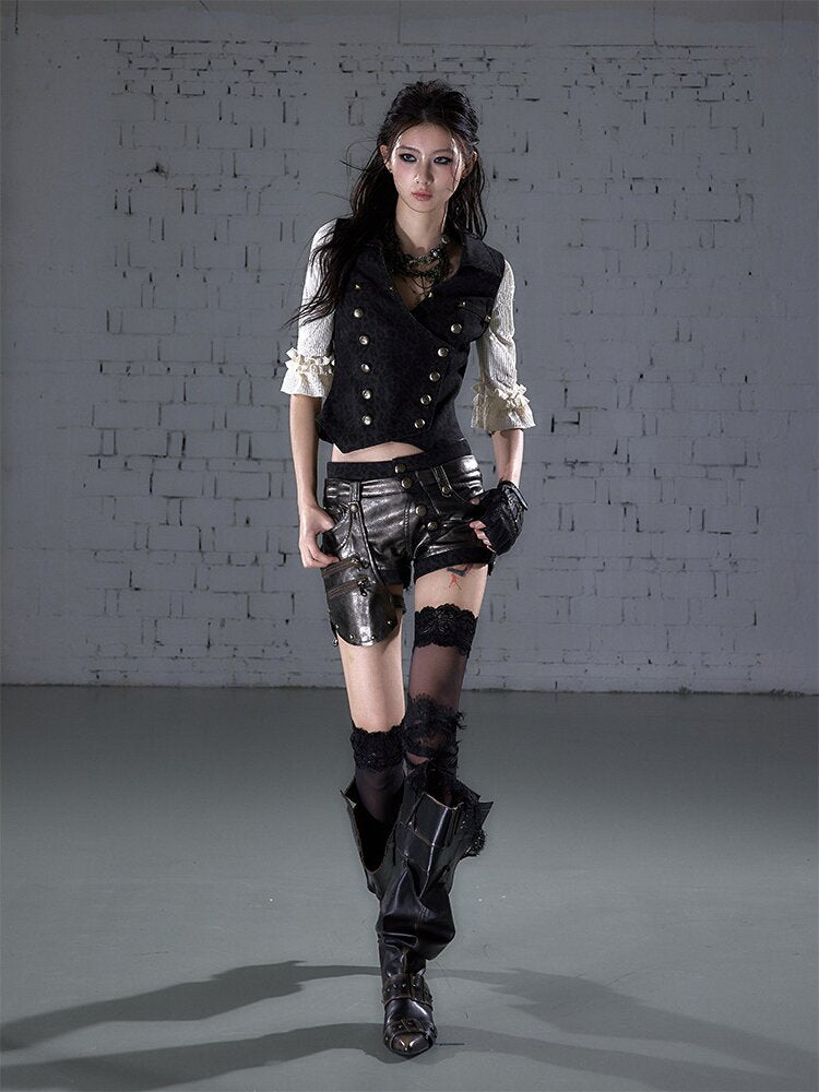 Lace Leopard Print Denim Jacket【s0000016212】