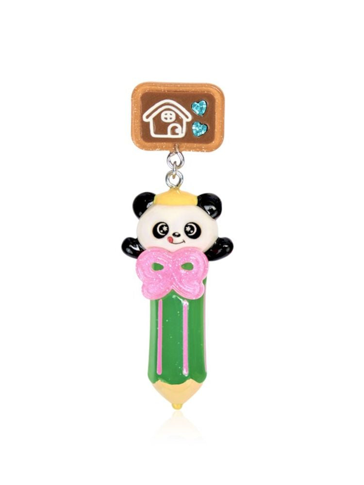 Panda 3D Pencil Resin Necklace and Earrings【s0000006107】