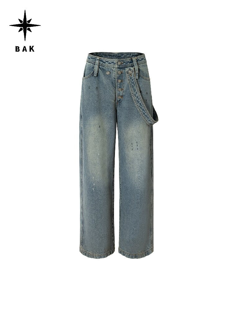Washed Scratch Wide-Leg Jeans【s0000016255】
