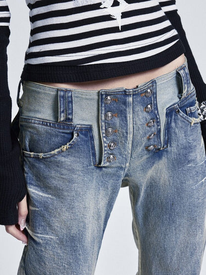 Washed Heavy Work Scimitar Jeans【s0000015559】