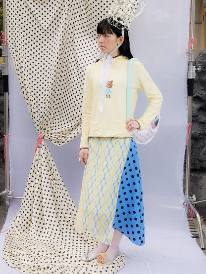 Printed Hood Girl Long Sleeve T【s0000015848】