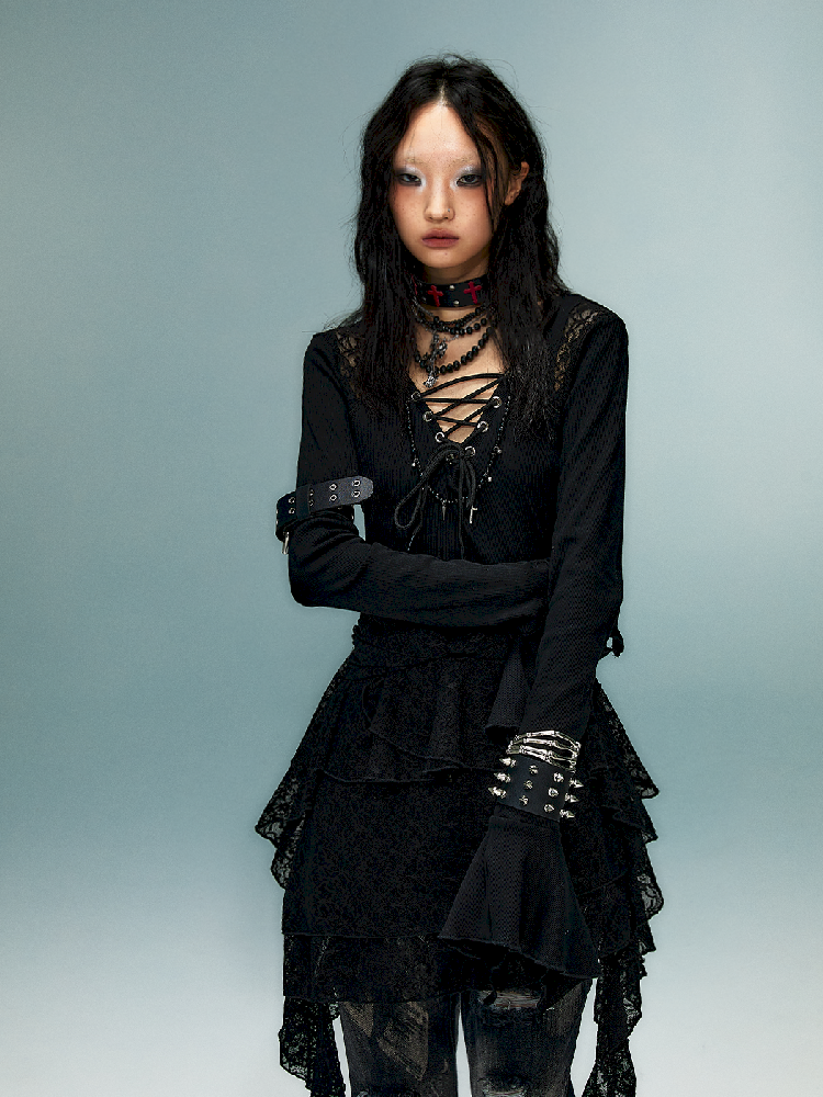 Irregular Skinny Ruffle Dress【s0000011478】