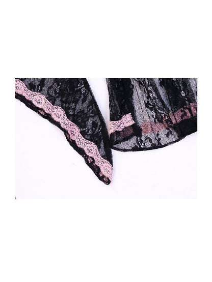 Lace Sheer Swallowtail Cover Up【s0000017140】