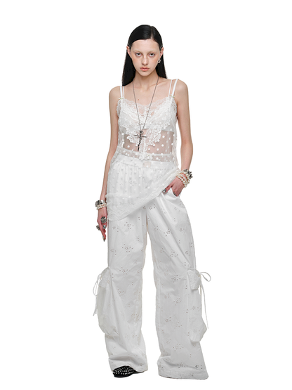 Wide Leg Work Pants【s0000011595】