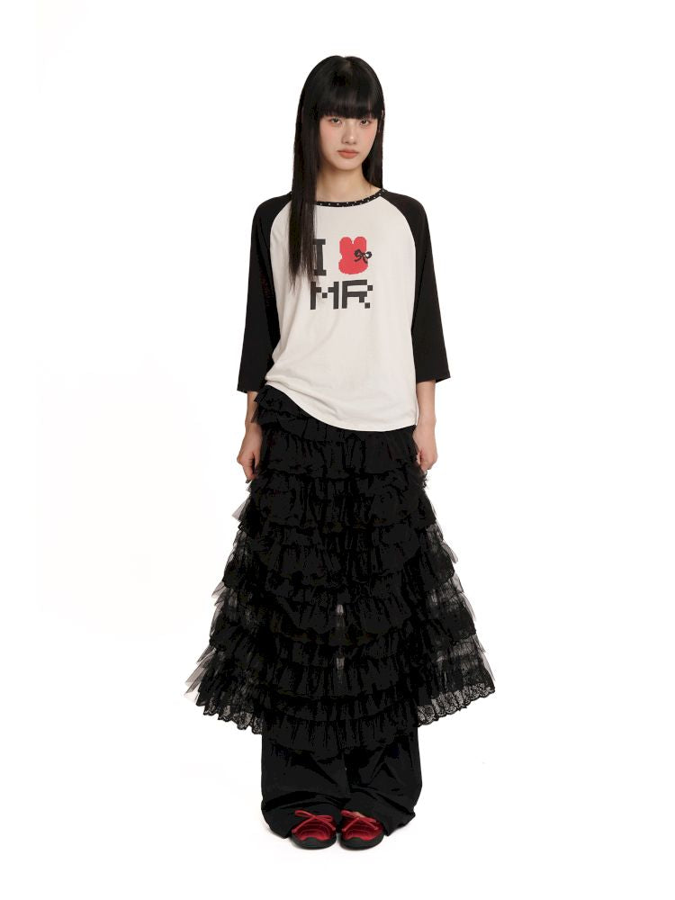 Casual Raglan Long-Sleeved T-Shirt【s0000012559】